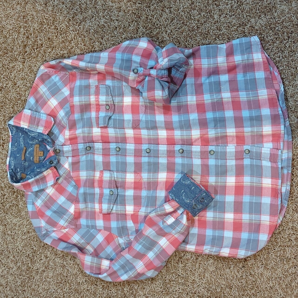 Woman's Western Flannel Plaid Shirt 100% Cotton